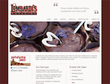 Tablet Screenshot of lombardiscatering.com